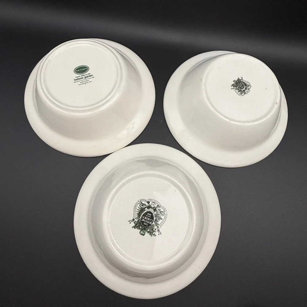 Vtg Portmeirion Botanic Garden  Bowls Set of 3 6.5